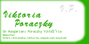 viktoria poraczky business card